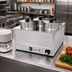 Thumbnail image #2 for Omcan Triple Wet Countertop Food Warmer with 3 x 4 Qt Capacity, Thermostatic Controls, 120V