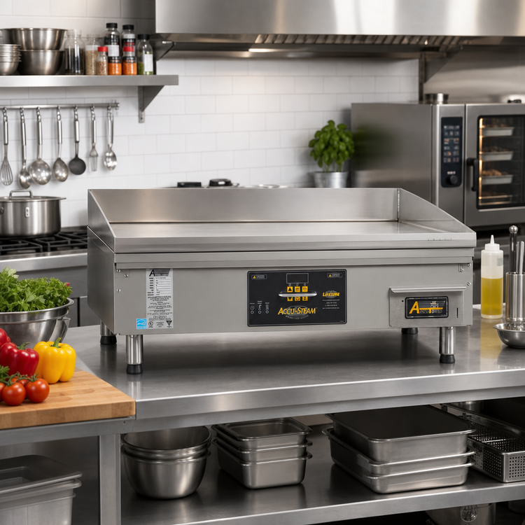 Product image #2 for AccuTemp AccuSteam 36-Inch Countertop Electric Steam-Heated Griddle, 480V, 3-Phase