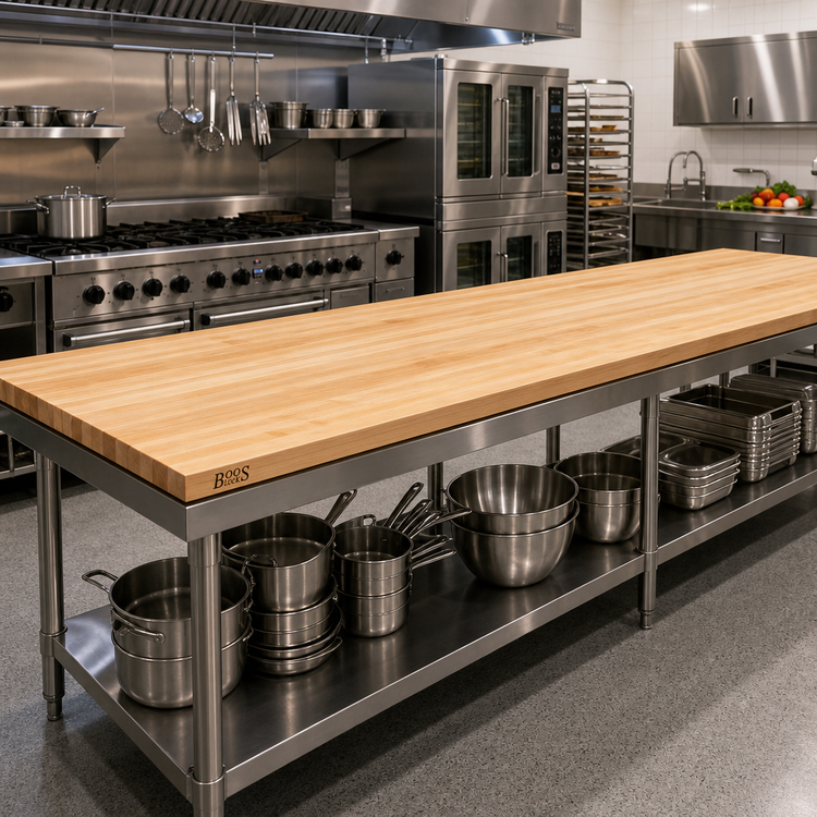 Product image #2 for Boos Block Northern Hard Rock Maple Edge Grain Kitchen Countertop, 120 x 27 x 1-1/2 Inch, Oil Finish