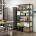 Thumbnail image #2 for Heavy Duty 5-Tier Wire Shelving Unit, Green Epoxy Coated, 24 x 72 Inches, Stationary
