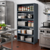 Thumbnail image #2 for IRONMAN 6-Shelf Closed Stationary Steel Shelving Unit, 36 Inch W x 12 Inch D x 39 Inch H