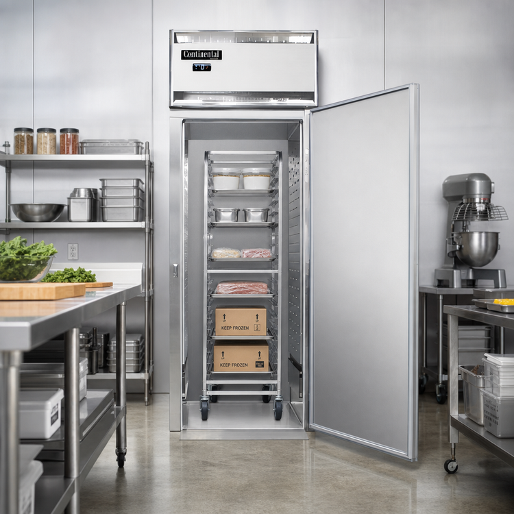 Product image #2 for Continental Refrigerator Designer Line D1FINSS One-Section Full-Height Stainless Steel Roll-In Freezer