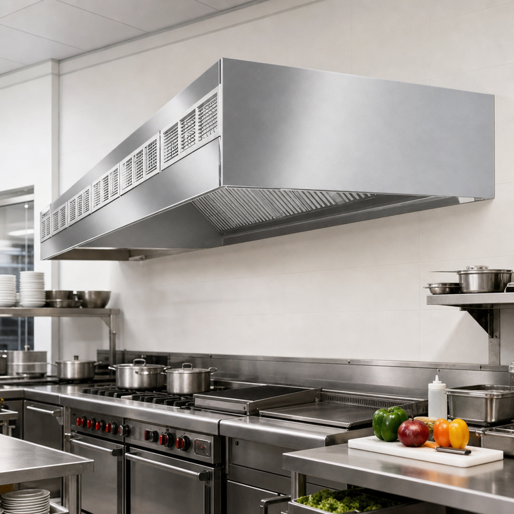 Product image #2 for Eagle Group SpecAir HEF96-108 108-Inch Wall Type Front Discharge Make-Up Air Exhaust Hood