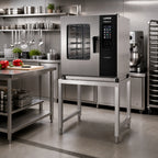 Thumbnail image #2 for Lainox Accessories – Compact Naboo KSR061S AISI 304 Stainless Steel Floor Stand for 1/1 GN Compact Combi Ovens, Blast Chiller Ready