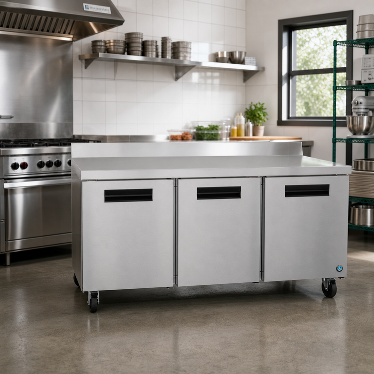 Product image #2 for Hoshizaki Steelheart WR72B 72-Inch Three-Section Reach-In Worktop Refrigerator