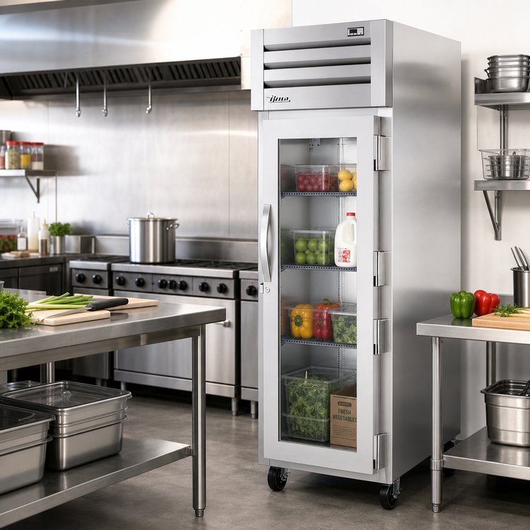Product image #2 for SPEC SERIES 1-Section Glass Swing Door Reach-In Refrigerator, Self-Contained Top-Mounted, 24-37 Cu. Ft.