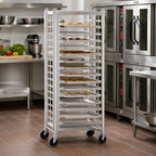 Thumbnail image #2 for Metro RS3 Mobile Side-Load Wire Bun Pan Rack, 20-Pan Capacity, 18 x 26 Inch, 3-Inch Centers