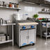 Thumbnail image #2 for Comstock-Castle 24-Inch Gas Radiant Char-Broiler Range with Open Front Cabinet Base