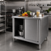 Thumbnail image #2 for 48-Inch Stainless Steel Cabinet Base Work Table with Sliding Doors
