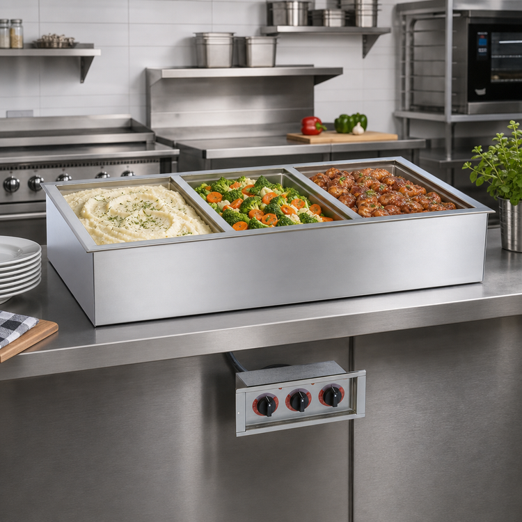 Product image #2 for Alto-Shaam Halo Heat Waterless Drop-In Electric Hot Food Well, 3 Full-Size Pan Capacity, 6-3/8-Inch Deep Well (300-HWI/D6)