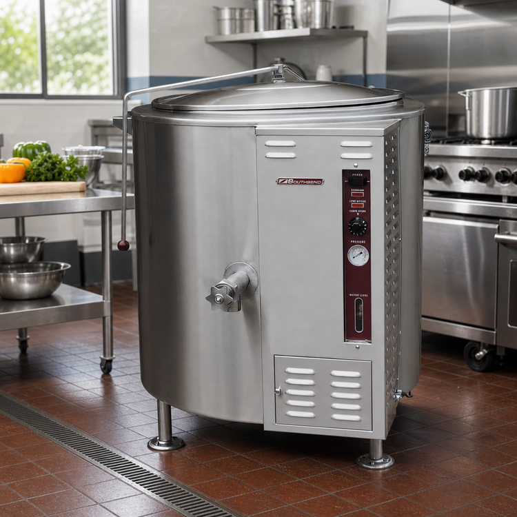 Product image #2 for Southbend Steam KSLG-40F 40 Gallon Gas Stationary Kettle with Full Jacket and Tri-Leg Base