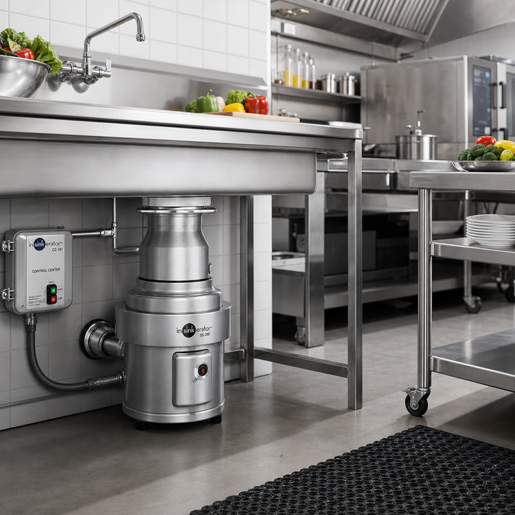 Product image #2 for InSinkErator SS-300 Complete Trough-Mount Food Waste Disposer Package with CC-101 Control Center, 3 HP