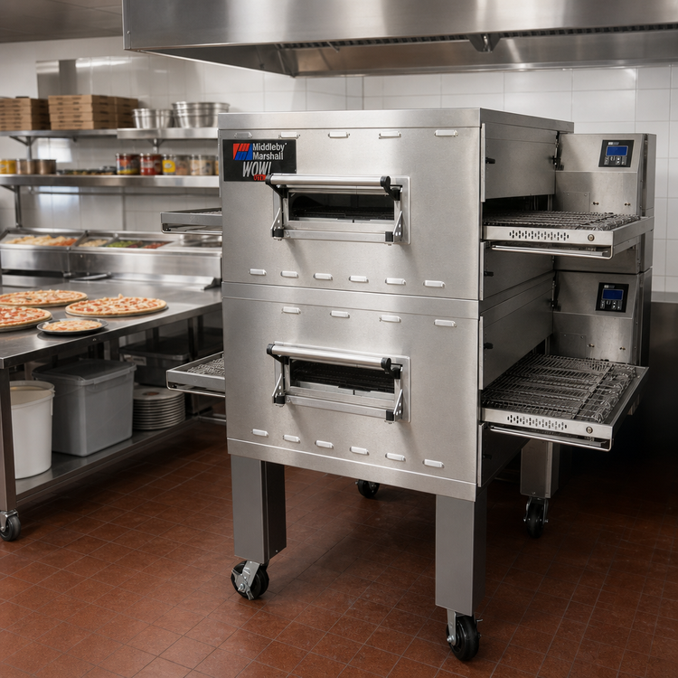 Product image #2 for Middleby Marshall PS638G-3 Triple-Deck Gas Impingement PLUS Conveyor Pizza Oven