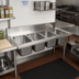 Thumbnail image #2 for BK Resources 4-Compartment Drop-In Sink with 5-Inch Riser, 48 x 24 x 15 1/4 Inches