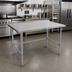 Thumbnail image #2 for John Boos Stallion 84-Inch x 30-Inch Stainless Steel Top Work Table with 1-1/2-Inch Rear Up-Turn and Galvanized Base