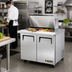 Thumbnail image #2 for True 36-Inch Mega Top 2-Door Sandwich/Salad Prep Table with 12-Pan Rail and Rear-Mounted Self-Contained Refrigeration