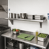 Thumbnail image #2 for Advance Tabco 120-Inch x 15-Inch Wall-Mounted 304 Stainless Steel Shelf with Bullnose Edge