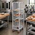 Thumbnail image #2 for Lifetime Tough Extra Heavy-Duty End-Load Aluminum Bun Pan Rack on Casters, 18-Pan Capacity