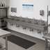 Thumbnail image #2 for Advance Tabco 6-Station Wall Mounted Multiwash Hand Sink, 120 Inch, 304 Stainless Steel, 8 Inch Bowl Depth