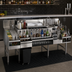 Thumbnail image #2 for Glastender 60-Inch All-In-One Underbar Ice Bin/Cocktail Station with Center Ice Bin, Sink, Blender Shelf, Speed Rail, and 10-Circuit Cold Plate