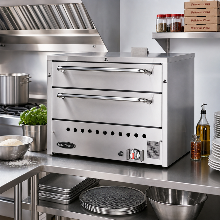 Product image #2 for Serv-Ware Two-Deck Countertop Liquid Propane Gas Pizza Oven