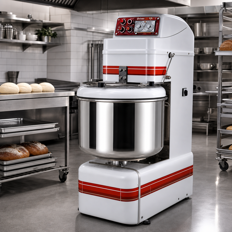 Product image #2 for Univex Silverline SL50 Fixed-Bowl Spiral Dough Mixer, 70 Qt., 110 lb. Capacity, 3-Phase