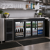Thumbnail image #2 for Pass-Thru Sliding Door Refrigerated Back Bar Storage Cabinet, 60 Inch, 4 Glass Doors, Left-Mounted Self-Contained