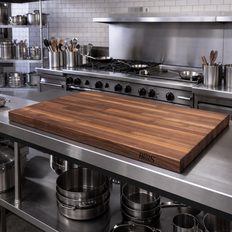 Product image #2 for John Boos Boos Block Blended Edge Grain American Black Walnut Kitchen Countertop