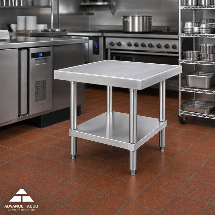 Product image #2 for Advance Tabco 30-Inch x 30-Inch x 24-Inch Stainless Steel Equipment Stand with Adjustable Undershelf