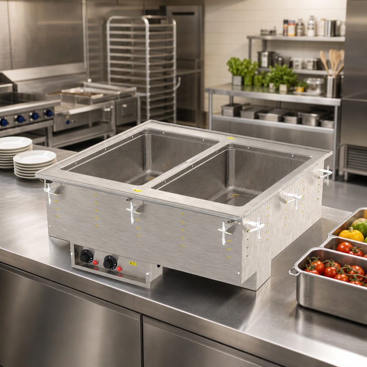 Product image #2 for Vollrath Two-Well Drop-In Hot Food Well with Auto-Fill, Thermostatic Controls, 120V, for 12 x 20 Full-Size Pans