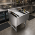 Thumbnail image #2 for Steel Works Stainless 24 x 18 Inch Underbar Ice Chest, 80 lb Capacity, 304 Stainless Steel