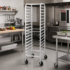 Thumbnail image #2 for Dinex DXP509 Aluminum End-Load Pan Rack, 9-Tray Capacity, 18 x 26 Inch Trays, 6-Inch Spacing