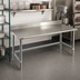Thumbnail image #2 for Eagle Spec-Master Stainless Steel Work Table with 4-1/2-Inch Backsplash and Open Galvanized Base, 108 x 30 Inches