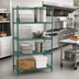 Thumbnail image #3 for Eagle Valu-Gard Green Epoxy Double-Mat Wire Shelving Starter Unit, 4-Tier, 48