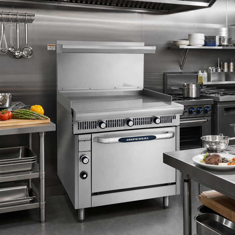 Product image #2 for Imperial Spec Series 36-Inch Heavy Duty Gas Range with Griddle and Standard Oven