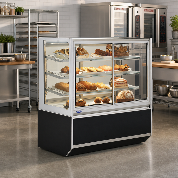Product image #2 for Federal Industries Italian Glass Series 48-Inch Floor Standing Non-Refrigerated Self-Service Pastry Display Case with Sliding Glass Doors