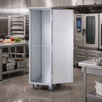 Thumbnail image #2 for Dinex DXP941EX Extended-Depth Aluminum Transport Cabinet, 41 18" x 26" Sheet Pans, Non-Insulated Solid Door, Fixed Slides