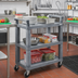Thumbnail image #2 for Vollrath 3-Shelf Open Utility Cart, Gray, 200 lb Capacity