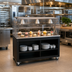 Thumbnail image #2 for Vollrath 2-Series Affordable Portable 60-Inch Mobile Cafeteria Utility Station with Breath Guard and Open Storage