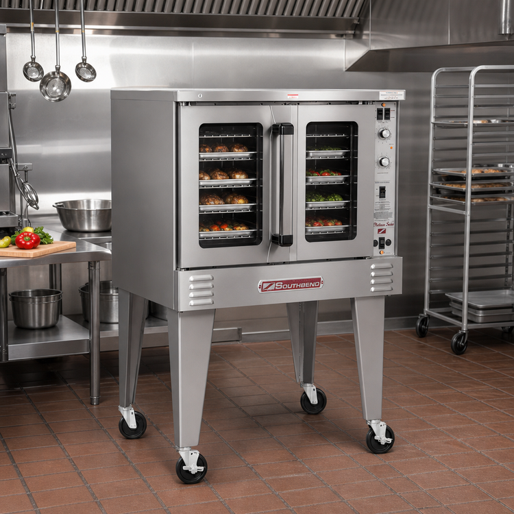 Product image #2 for Southbend Platinum Standard Depth Single Deck Gas Convection Oven, 90,000 BTU, Standard Controls, Dependent Doors