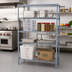Thumbnail image #2 for Quantum Gray Epoxy Antimicrobial Wire Shelving Starter Kit, 48 x 21 x 54 Inches, 4-Shelf