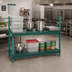 Thumbnail image #2 for QuadPlus 72 Inch x 21 Inch Louvered Green Polymer Shelf Mat with Quad-Adjust Wire Frame