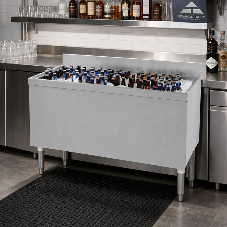 Product image #2 for Advance Tabco Underbar Basics 48-Inch Stainless Steel Beer Bath Bar Ice Bin