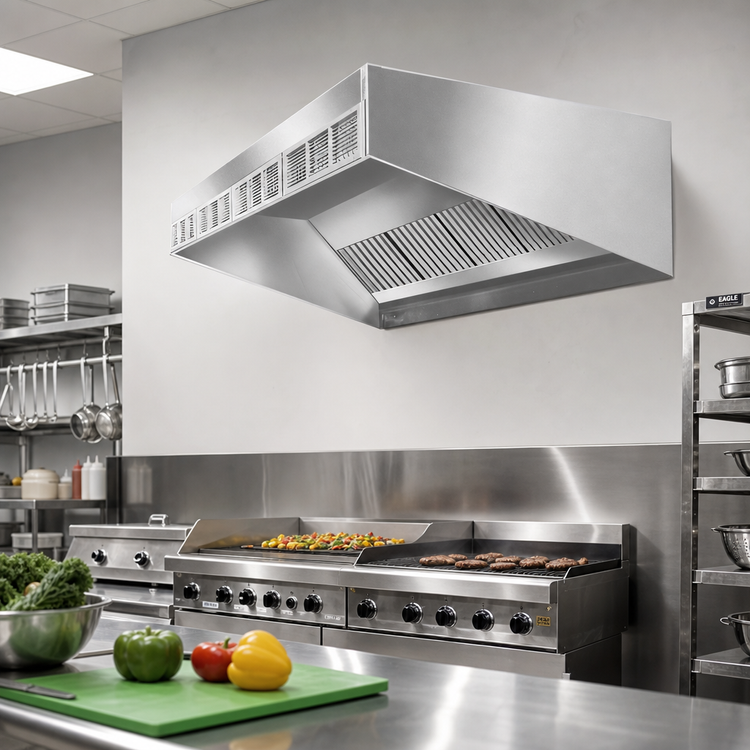 Product image #2 for Eagle SpecAir HESFA96-54 Short Front Wall Type Make-Up Air Exhaust Hood, 54 Inch