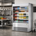 Thumbnail image #2 for Turbo Air 60-Inch Vertical Open Display Merchandiser Refrigerator, 28.6 Cu. Ft., Stainless Steel