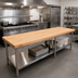 Thumbnail image #2 for John Boos Edge Grain Maple Work Table Top, 132 x 36 x 1-1/2 Inches