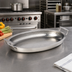 Thumbnail image #2 for American Metalcraft 128 oz Oval Hammered Stainless Steel Serving Pan with Handles
