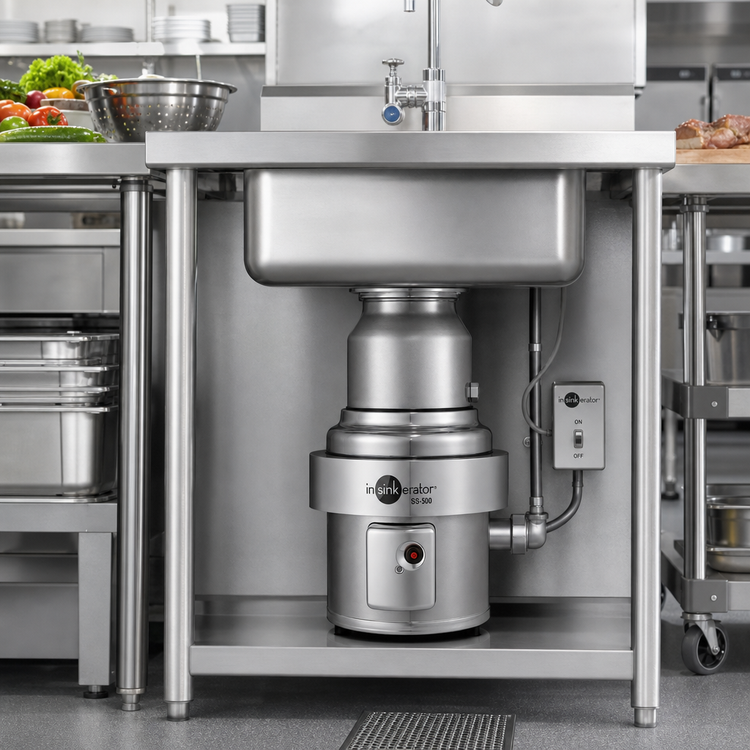 Product image #2 for InSinkErator SS-500 5 HP Commercial Food Waste Disposer Package with 18-Inch Bowl and Manual Switch