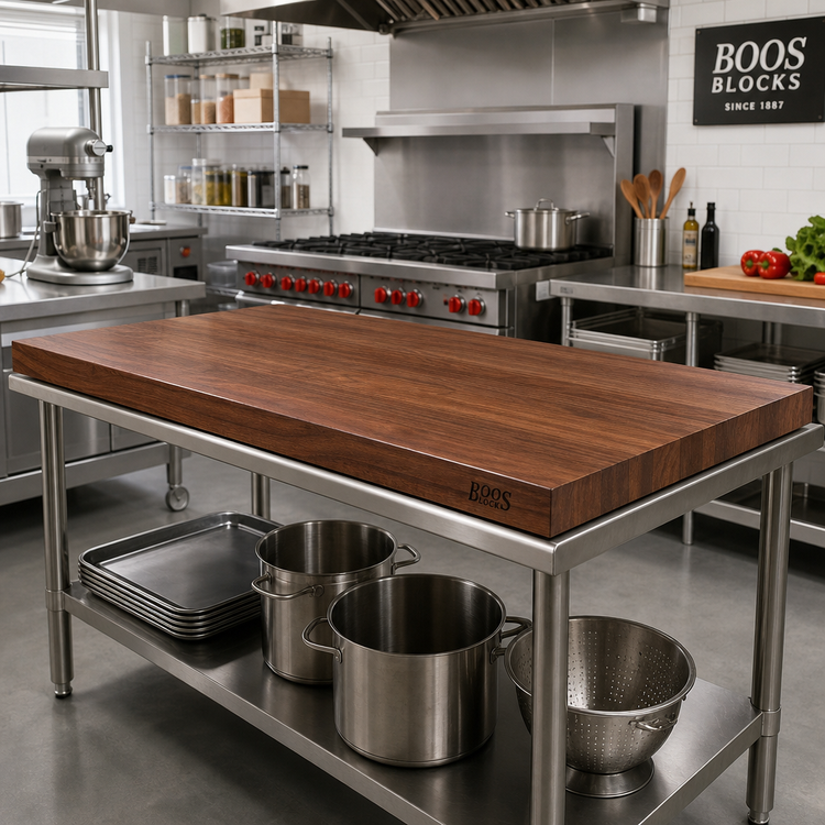 Product image #2 for John Boos Boos Block American Black Walnut Kitchen Countertop, 60-Inch x 38-Inch x 1-1/2-Inch, Varnique Finish