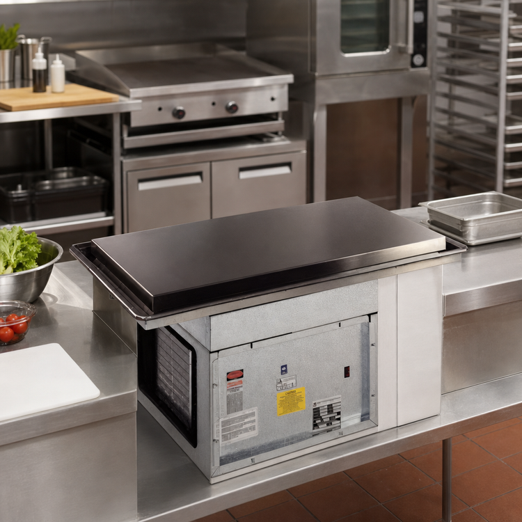 Product image #2 for Atlas Metal WF-2 Self-Contained Refrigerated Drop-In Frost Top Unit, 25-1/4" W x 19-1/2" D
